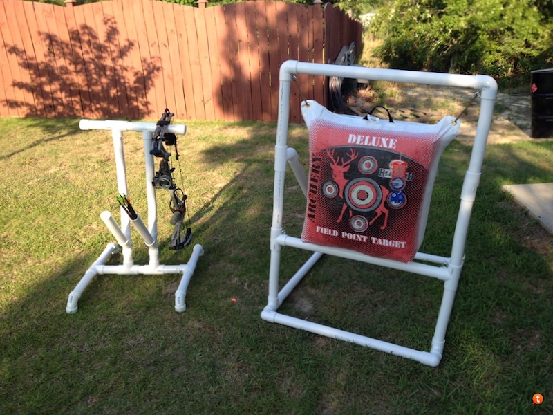 hay bale archery target stand